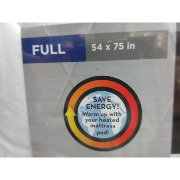BIDDEFORD HEATED FULL MATTRESS PAD 54” X 75” WHITE 1 CONTOLLER & INSTRUCTION NEW - Picture 4 of 6